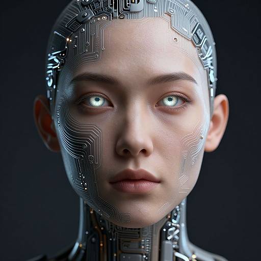 Surreal Cybernetic Human Portrait