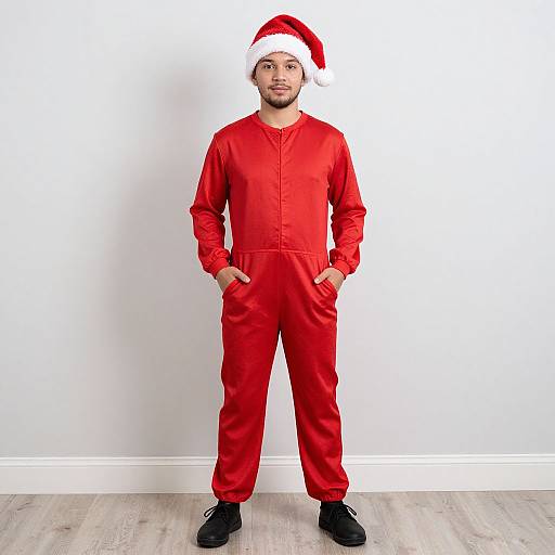 Christmas Santa Jumpsuit Costume Boy