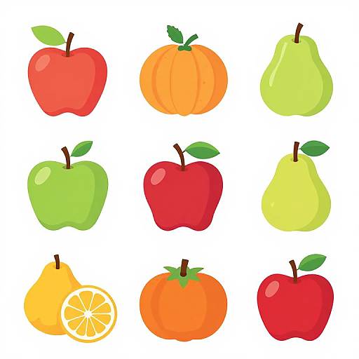 Set of Fruit Icons Vector