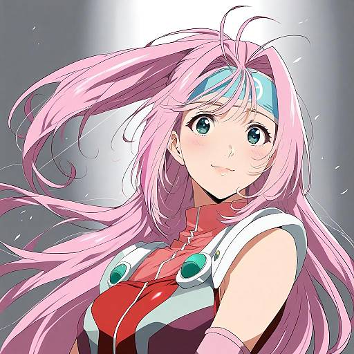 Illustration of Mylene jenius, macross in the style of Aoi manabu