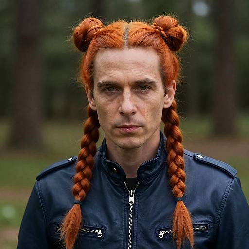 Photorealistic Portrait of Orange-Haired Man