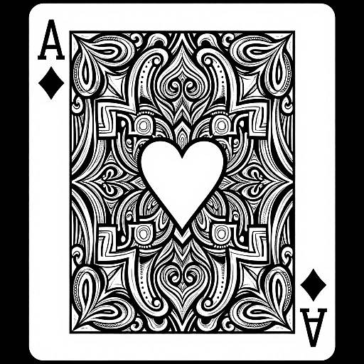 Intricate Psychedelic Ace of Diamonds