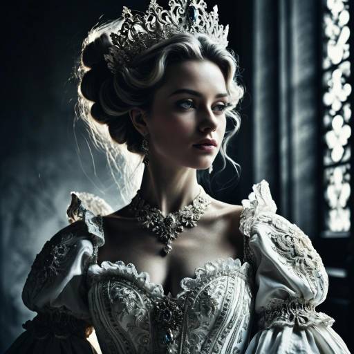 Ethereal Queen Portrait in Baroque Elegance