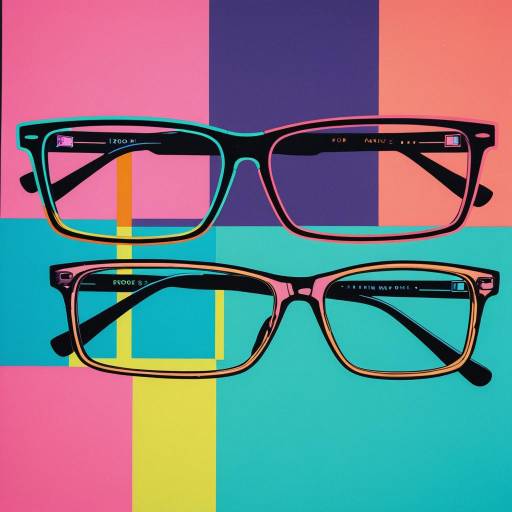 Pop Art Style Eyeglasses Illustration