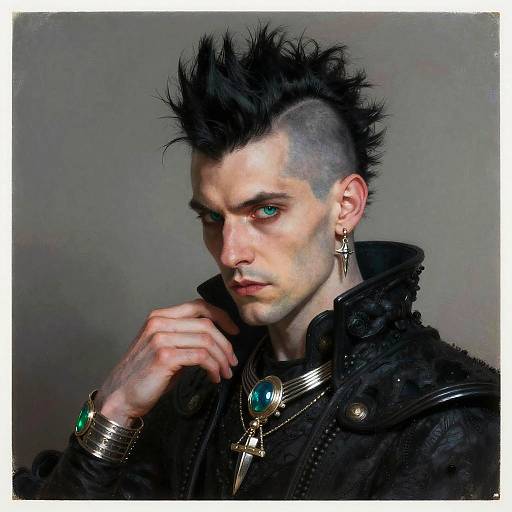 Elegant Portrait of a Sci-Fi Necromancer