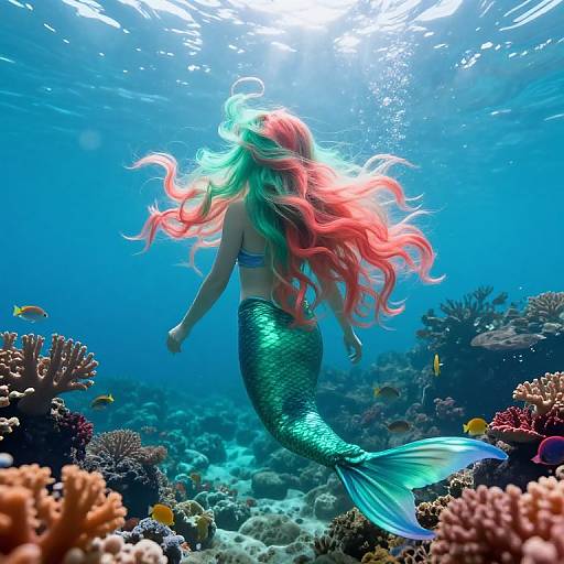 Underwater Mermaid Hair Color Filter