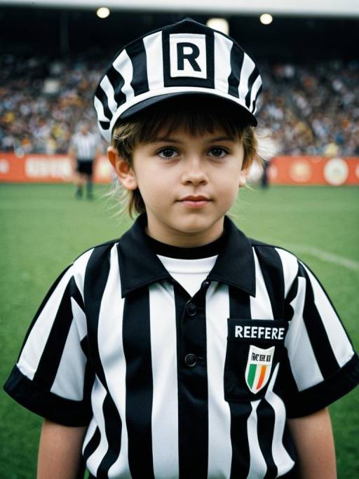 Child in Referee Costume at Festival