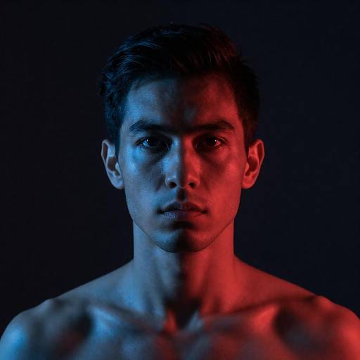 Dramatic Split-Face Lighting Portrait