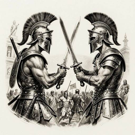 Spartan Battle Tattoo Design