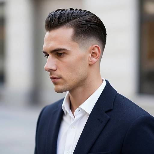 Stylish Slick Back Fade Portrait