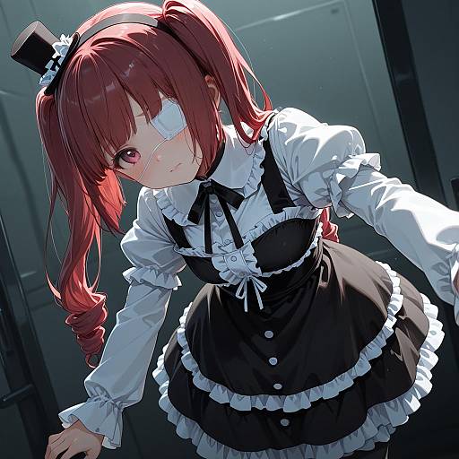 Illustration of Hanazono yurine, jashin-chan dropkick in the style of Uno ryoku