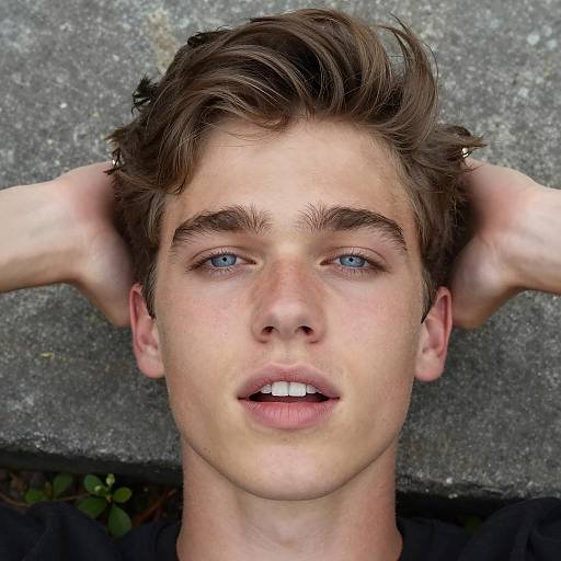 Young Man in Thoughtful Pose