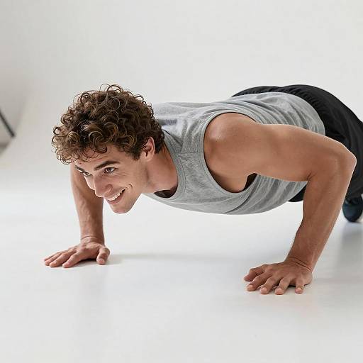 Energetic Workout: Fit Man Smiling