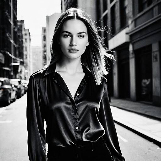 Shoulder-Length Straight Hair Fashion Editorial