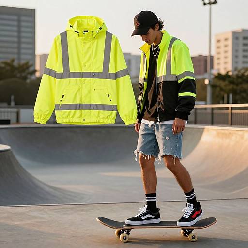 Urban Skate-Inspired Golden Hour Fashion
