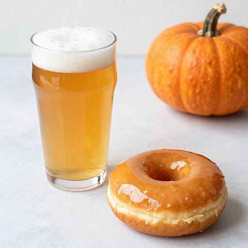 Pumpkin Beer with Apple Maple Donuts