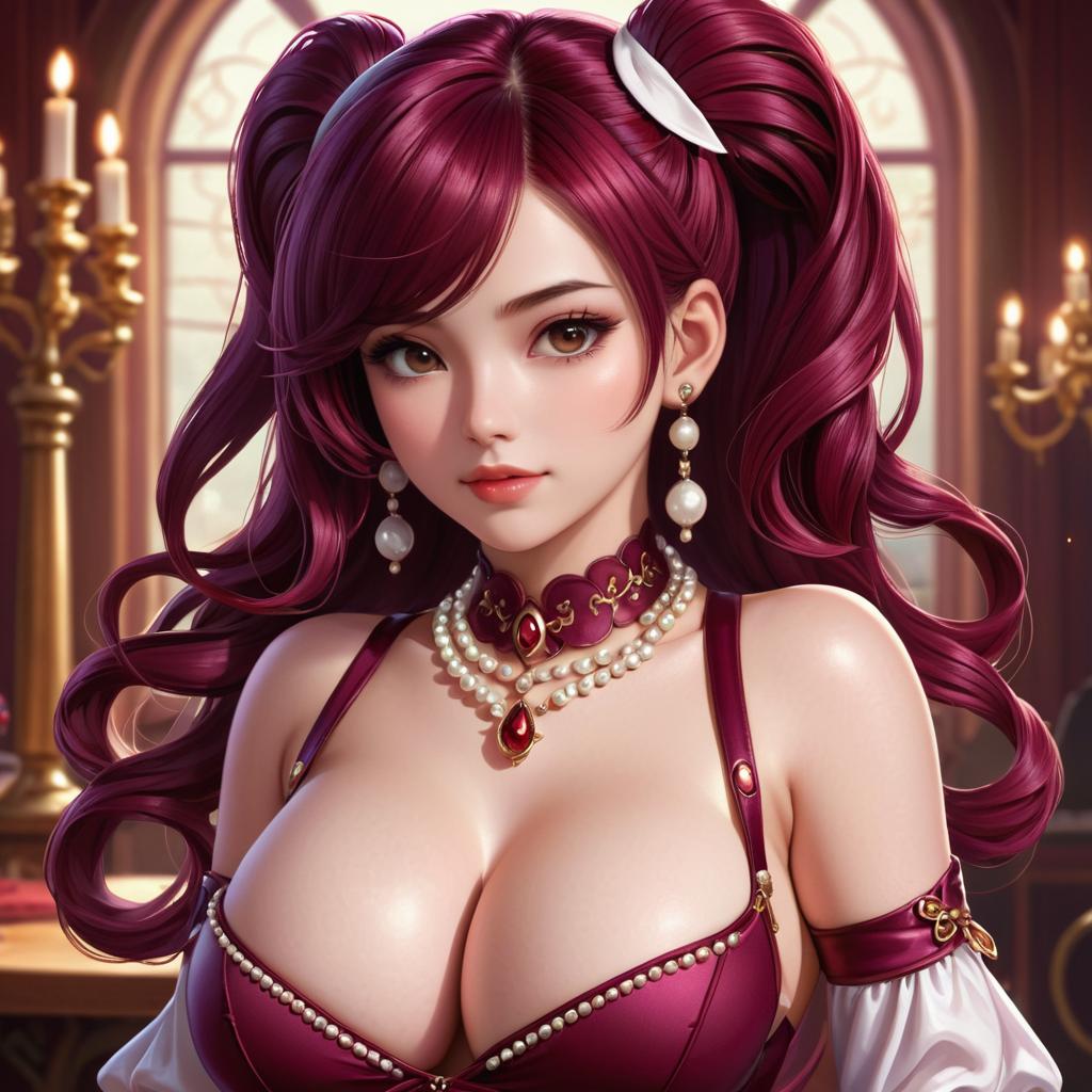 Sultry Curvy Girl with Blood Magic