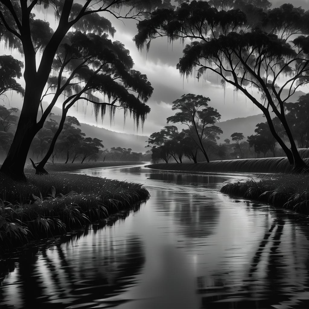 Moody Twilight at Serpent’s Bend River