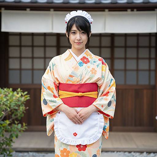 Traditional Japanese Waitress Costume