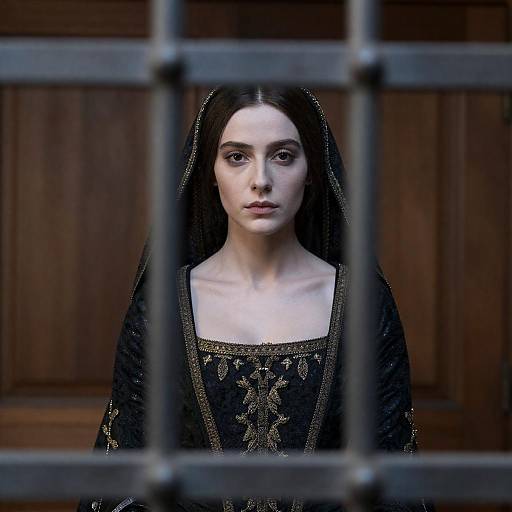 Pale Aristocrat Behind Iron Grille