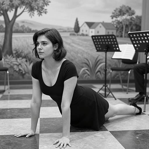 Black and White Artistic Woman Pose