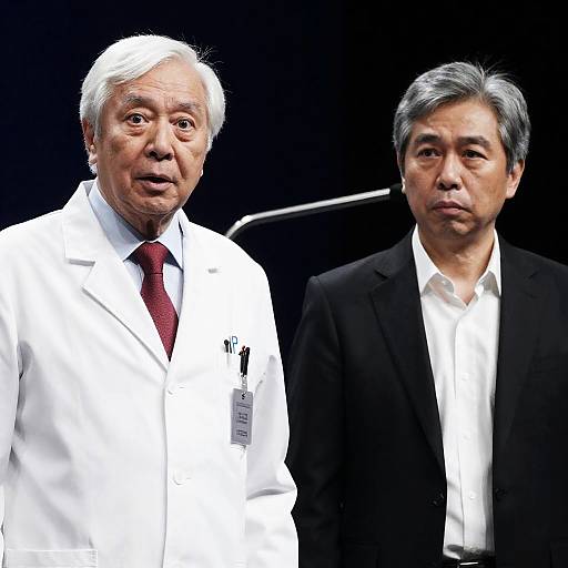 Dramatic Portrait of Two Contrasting Men