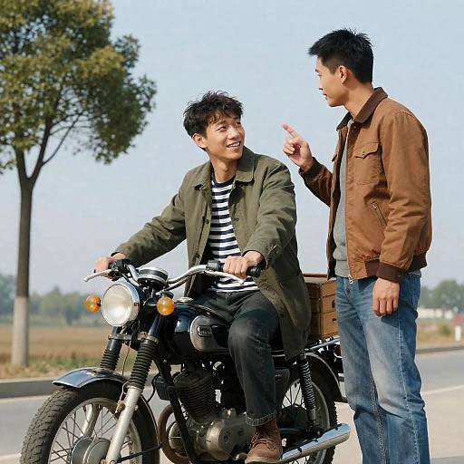 Two Friends Enjoying a Sunny Day