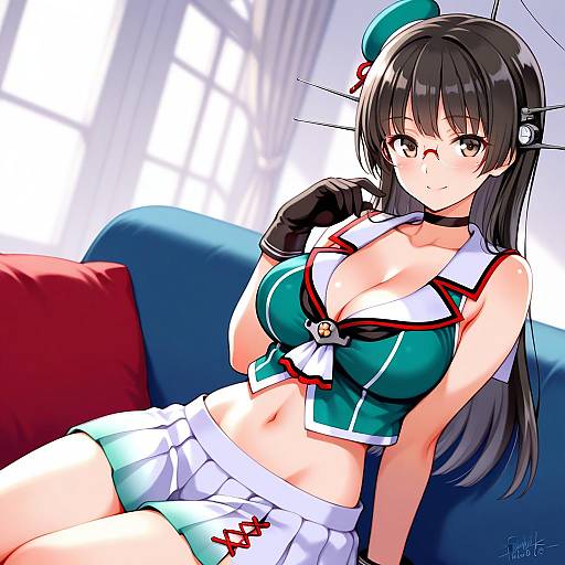 Illustration of Choukai kai ni (kancolle), kantai collection in the style of Folks (nabokof)