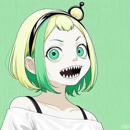 Illustration of Amano pikamee, voms in the style of Coffeekite