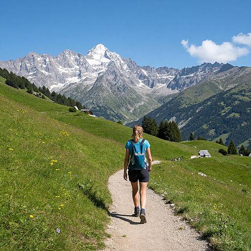Woman Hiking Scenic Karwendel Trail