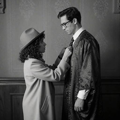 Elegant Couple in Vintage Setting