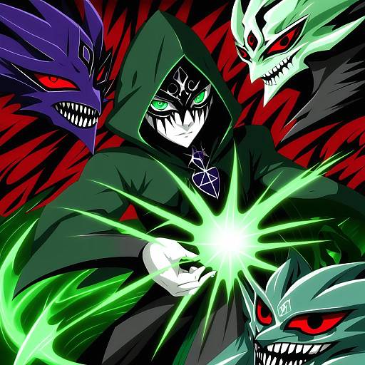 Illustration of Diabellstar the black witch, yu-gi-oh! in the style of Kuroemon