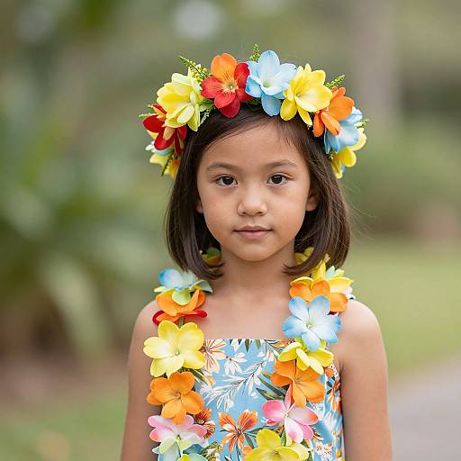 Luau Costume Girl Portrait