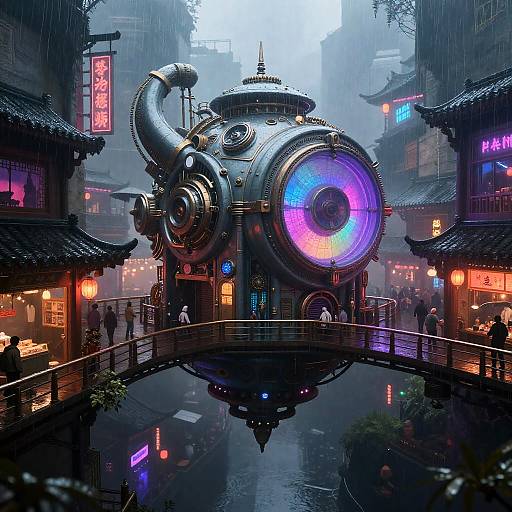 Neon Biomechanical Observatory on Bridge