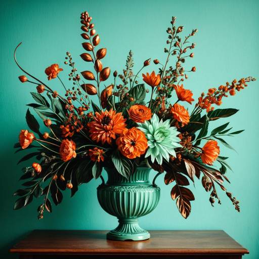 Mint Green and Copper Floral Arrangement