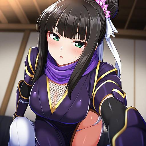 Illustration of Hamaguchi ayame, idolmaster in the style of Tenken (gotannda)