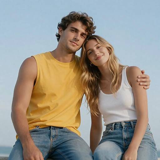 Casual Couple Enjoying a Sunny Day