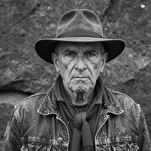 Stern Portrait of a Weathered Gentleman