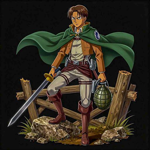 Dynamic Attack on Titan Anime Illustration