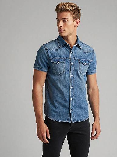 Casual Western Denim Studio Fashion Portrait