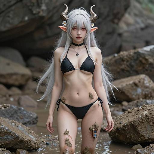 Cosplay photo of mudrock (silent night) (arknights). Costume clothes