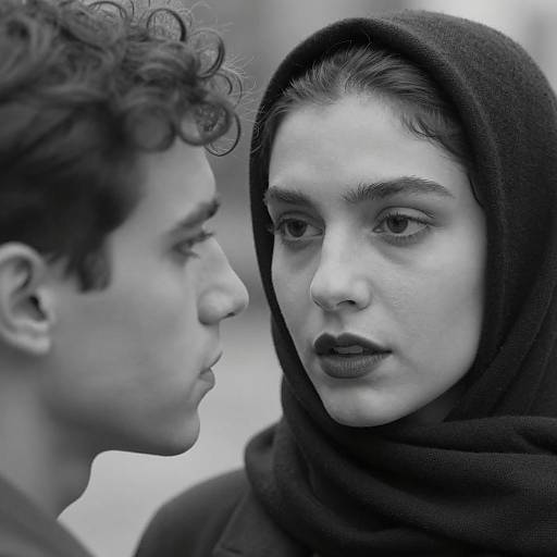 Stunning Black and White Close-Up Portrait