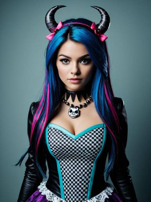 Woman in Monster High Cosplay Costume