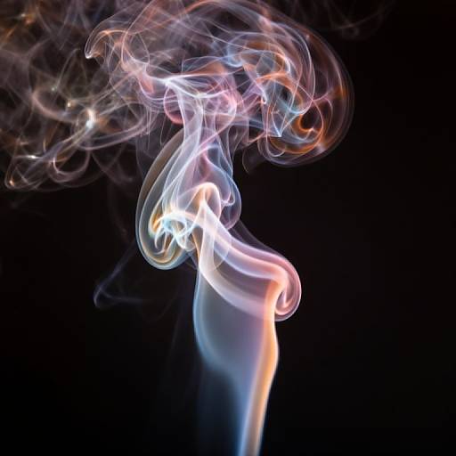 Colorful Smoke Ribbons Abstract Art