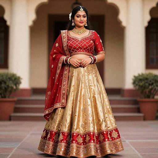 Traditional Plus Size Indian Wedding Dress