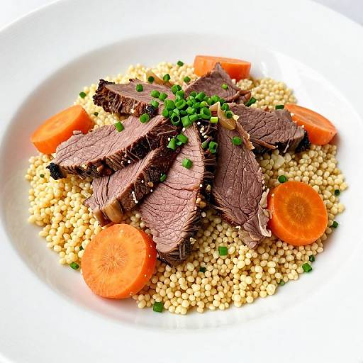 Golden Couscous with Corned Beef