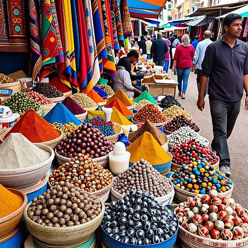 Vibrant Multicolored Bangle Market Stall