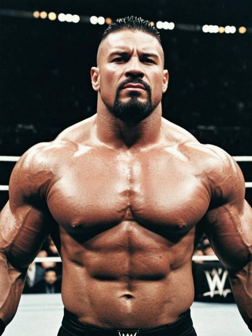 Muscular WWE Fighter in Wrestling Ring