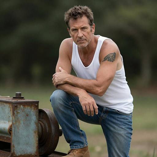 Intense Middle-Aged Man Portrait