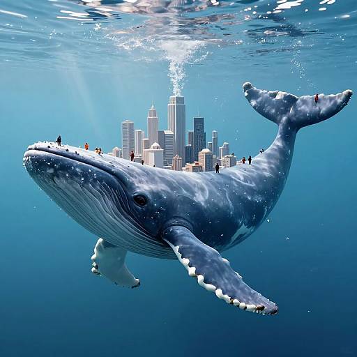 Cityscape Inside a Sleeping Whale
